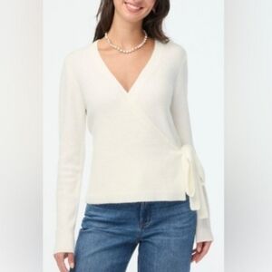 J. Crew Mercantile Full Wrap Tie Bow Sweater Sz S